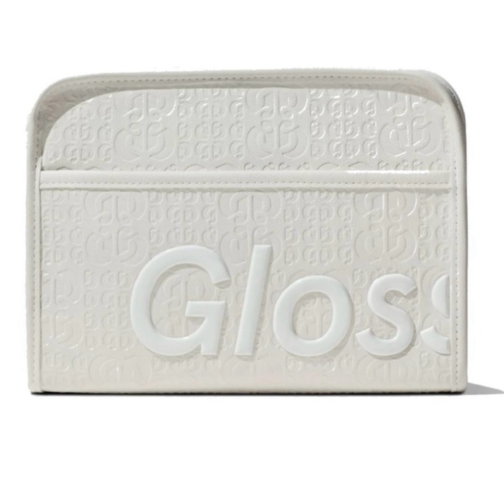 COPY - Glossier Cream/White Limited edition Makeup bag/Clutch